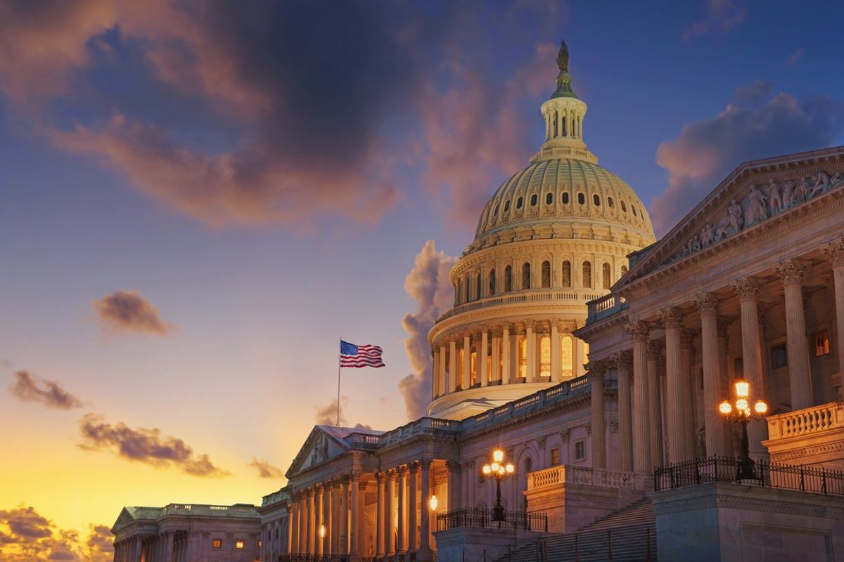 US Capitol building at sunset, Washington DC